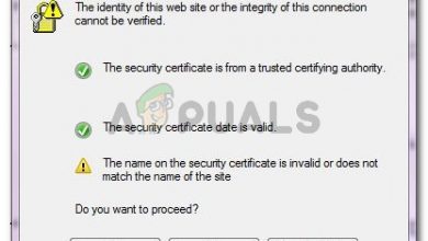 The identity of this web site or the integrity of this connection cannot be verified