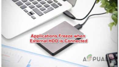 Applications freeze when External HDD is connected