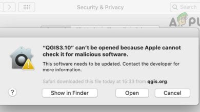 Can’t Be Opened Because Apple Cannot Check it for Malicious Software