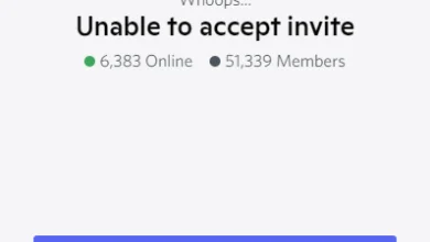 Unable to Accept Invite Error Message
