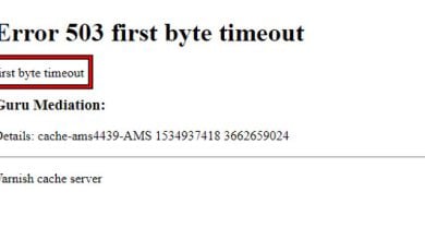 Error 503 First Byte Timeout