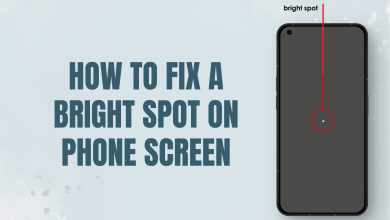 Bright Spot on Phone Screen