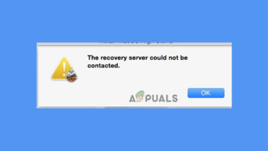 The recovery server could not be contacted