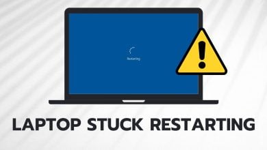 Laptop stuck restarting