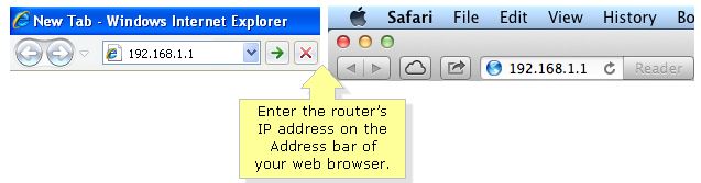 Router's Web Based Setup