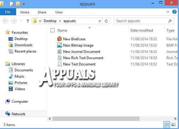 Windows 8 Shared Folders