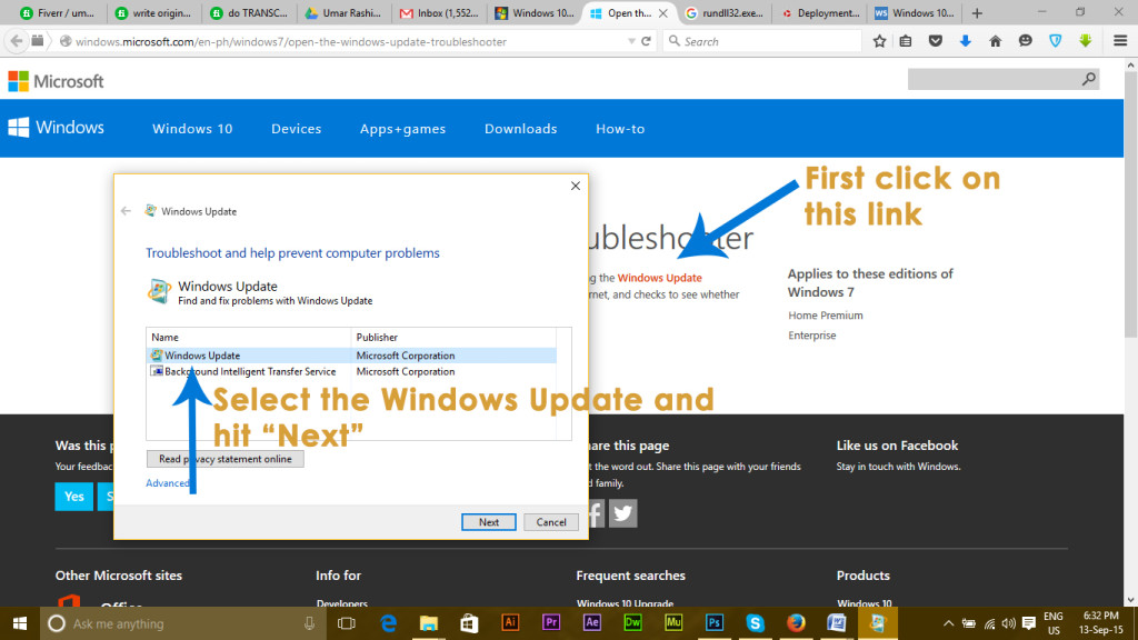 Windows Update Fehlerbehebung