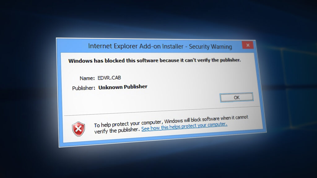 Windows blocked software because of unverified publisher