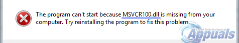 MSVCP100.dll is missing-1