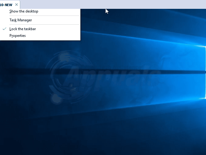 taskbar windows 10 hide