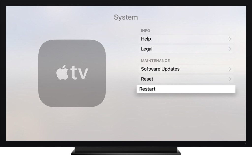 Apple TV neu starten