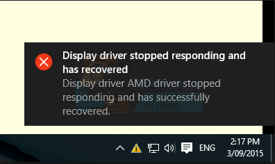 Display Driver Stopped Responding and has Recovered