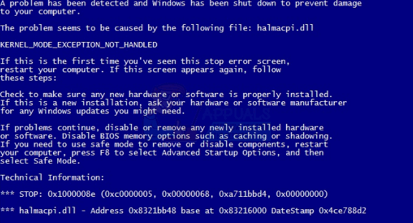 Windows 7 Blue Screen Error halmacpi.dll ,ntkrnlpa.exe, tcp.sys - Appuals.com