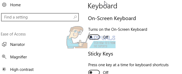 disable on screen keyboard windows 8.1