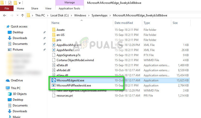 Renaming Microsoft Edge files on Windows 10