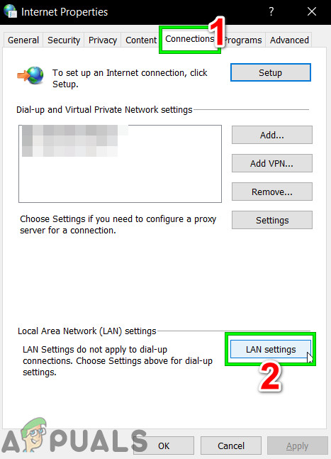 Open LAN settings in Internet Options Methods to Repair Netflix Error NSEZ-403 on Home windows