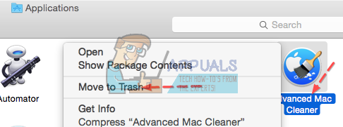 delete advanced mac cleaner application from mac