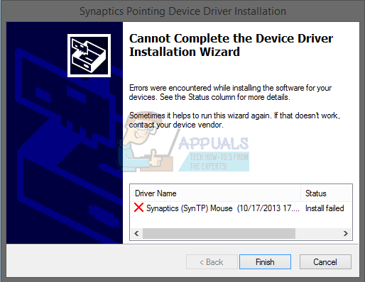 Fix: Cannot install Synaptics Touchpad Driver on Windows 10