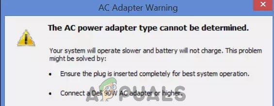 Fix: The AC power adapter type cannot be determined