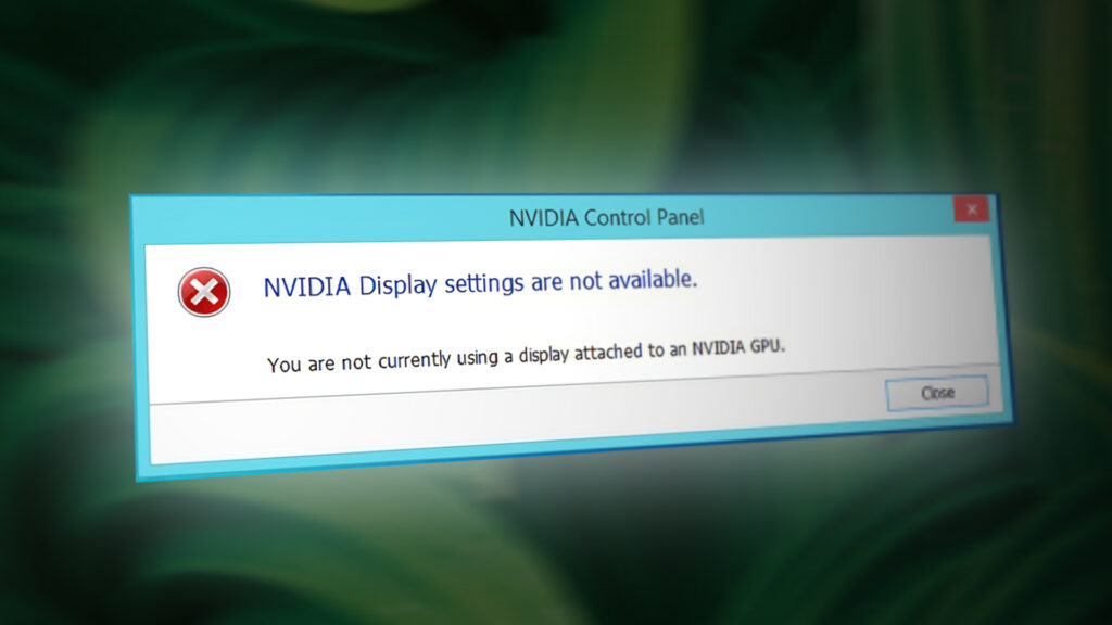 Not currently using a display attached to NVIDIA GPU
