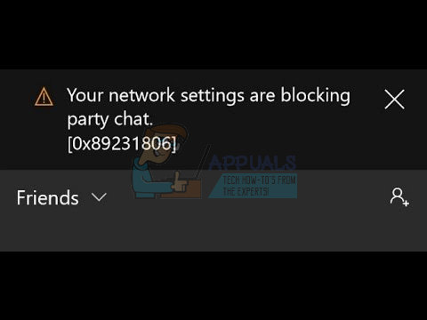 Fix Your Network Settings Are Blocking Party Chat 0x89231906