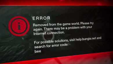 Destiny Error Code Bee
