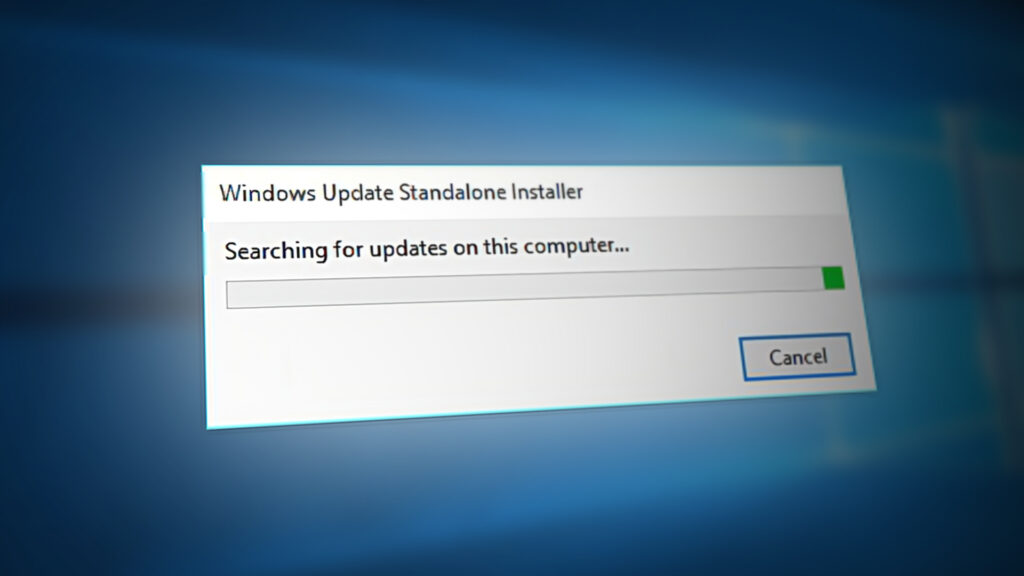 Windows Update Standalone Installer is stuck