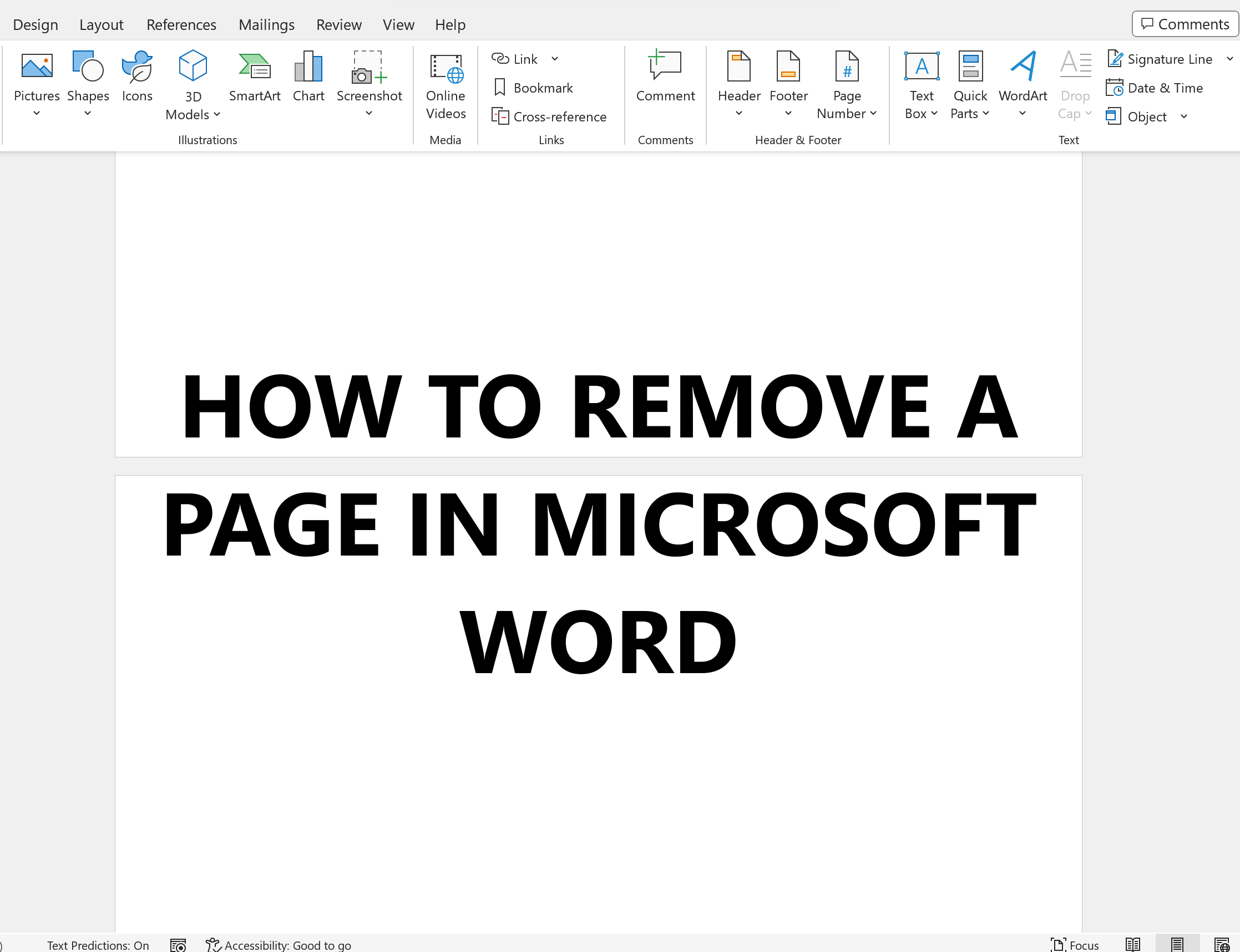 Remove a Page in Microsoft Word