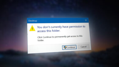 You don’t currently have permission to access this folder