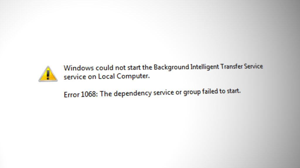 Windows couldn't start Background Intelligent Transfer Service