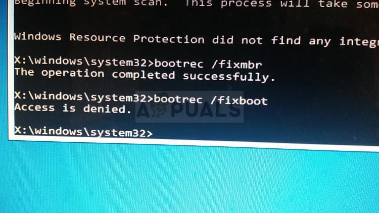 How To Fix Bootrec Fixboot Access Denied On Windows 7 8 And 10