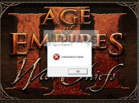 vertex Joint selection Make clear Fix: Age of Empires 3 Failed to Initialize