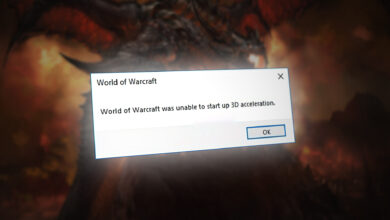 World of Warcraft was unable to start up