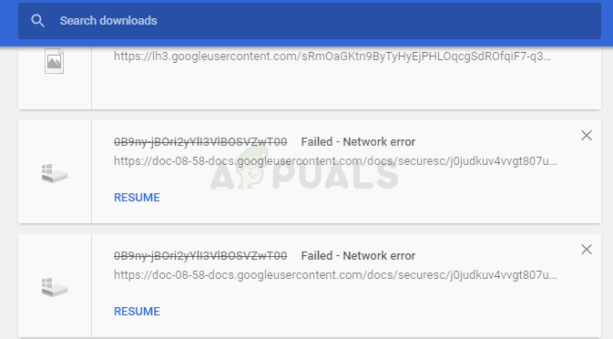 Download Failed: Network Error