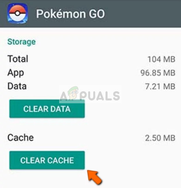 Clearing cache of Pokemon Go in Android