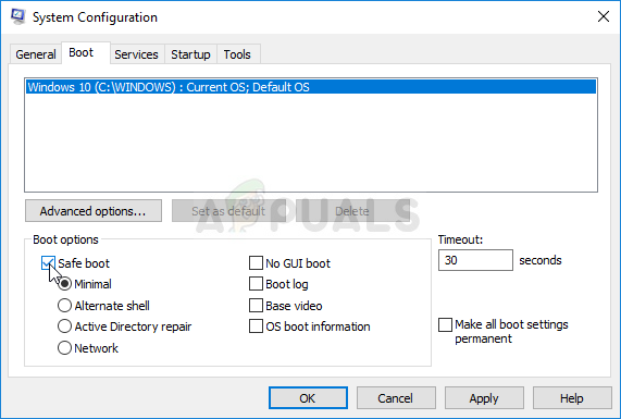 System Configuration window