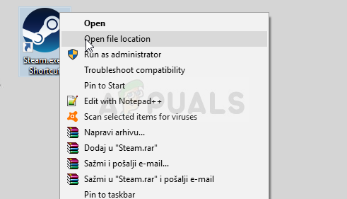 Steam - Open file location