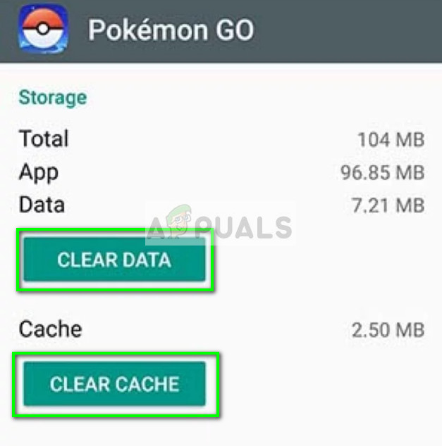 Clearing cache and application data - Pokemon Go in Android