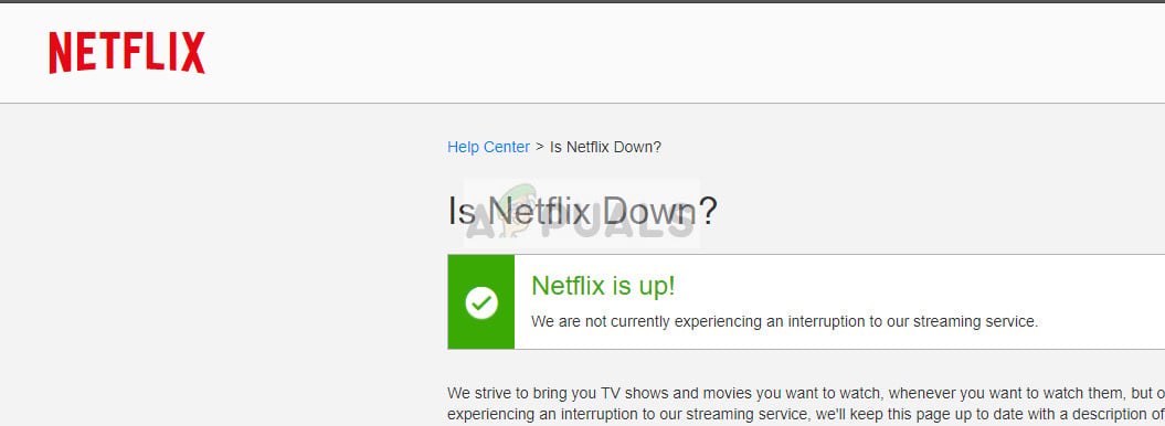Netflix Server Status