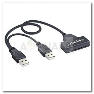 Example of Double USB to SATA adapter