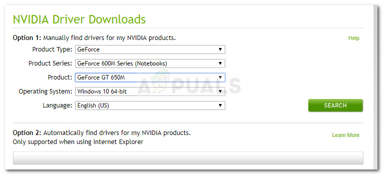 Download the latest Nvidia driver according to your GPU model