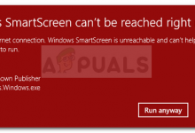 SmartScreen can't be reached right now