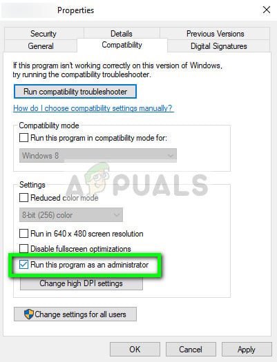 Run this program as an administrator in League of legends launcher