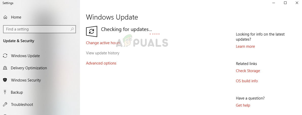 Check for updates in Windows 10