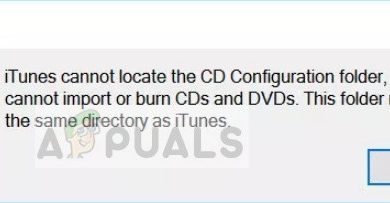 iTunes cannot locate CD Configuration folder in Windows 10