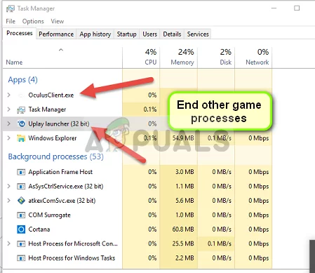 Stopping other games (Ubisoft in this example) in WIndows 10