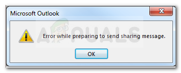Error While Preparing to send Sharing Message