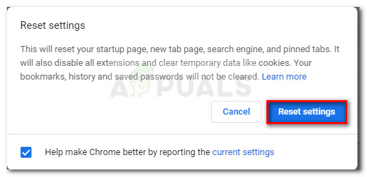 Reset Chrome's settings