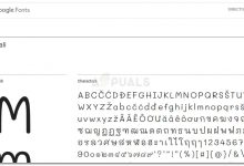 Example of Google Font