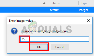 Change mousewheel.min_line_scroll_amount value to 25